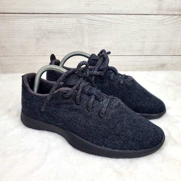Allbirds Black Wool Runners Sneaker Women's Size 7 - Picture 1 of 8